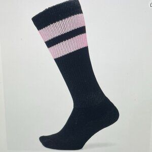 THORLOS OLD SCHOOL OVER THE CALF TUBE SOCKS UNISEX MEDIUM Black Pink Retro